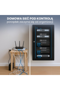 Obrázok pre Extralink Rack skříňka 18U 600x450 Černá Montovaná na zdi