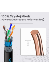 Obrázok pre Extralink Síťový kabel s krouceným párem CAT5E SFTP (SF/UTP) V2 Externí 305M