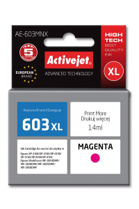 Obrázok pre Activejet Inkoust AE-603MNX (náhradní inkoust Epson 603XL T03A34; Supreme; 14 ml; červený)
