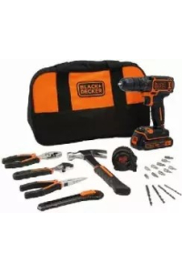 Obrázok pre Black & Decker BDCDC18HTSA-QW vrtačka Klíč Černá, Oranžová