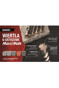 Obrázok pre MAKITA SDS MAX DRILL BIT 45x 780x 920mm MAXI MAK 6-FLUTE