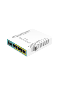Mikrotik hEX PoE router zapojený do sítě Bílá Obrázok pre Mikrotik hEX PoE router zapojený do sítě Bílá