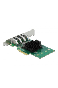 DeLOCK PCI Express x4 Karta na 4 x externí USB 3.0 Quad Channel - Low Profile Obrázok pre DeLOCK PCI Express x4 Karta na 4 x externí USB 3.0 Quad Channel - Low Profile