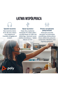 HP Poly Stereofonní headset Poly Blackwire 3225 USB-C + 3,5mm konektor + adaptér USB-C/A (sada) Obrázok pre HP Poly Stereofonní headset Poly Blackwire 3225 USB-C + 3,5mm konektor + adaptér USB-C/A (sada)