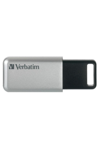 Verbatim Secure Pro USB paměť 64 GB USB Typ-A 3.2 Gen 1 (3.1 Gen 1) Černá, Šedá Obrázok pre Verbatim Secure Pro USB paměť 64 GB USB Typ-A 3.2 Gen 1 (3.1 Gen 1) Černá, Šedá