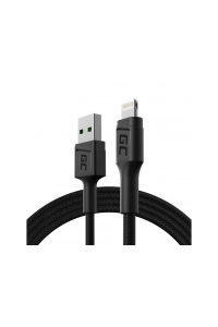 Green Cell KABGC21 kabel Lightning 1,2 m Černá Obrázok pre Green Cell KABGC21 kabel Lightning 1,2 m Černá