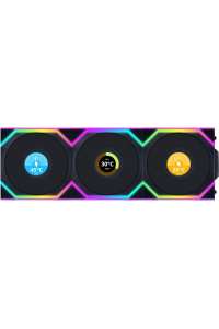 Lian Li UNI FAN SL Wireless LCD 120 Reverse Blade Počítačová skříň Ventilátor 12 cm Černá 3 kusů Obrázok pre Lian Li UNI FAN SL Wireless LCD 120 Reverse Blade Počítačová skříň Ventilátor 12 cm Černá 3 kusů