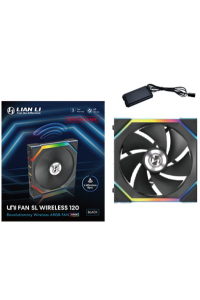 Lian Li UNI FAN SL Wireless 120 Reverse Blade Počítačová skříň Ventilátor 12 cm Černá 1 kusů Obrázok pre Lian Li UNI FAN SL Wireless 120 Reverse Blade Počítačová skříň Ventilátor 12 cm Černá 1 kusů