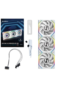 Obrázok pre Lian Li UNI FAN SL Wireless LCD 120 Počítačová skříň Ventilátor 12 cm Bílá 3 kusů