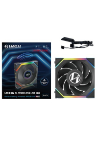 Lian Li UNI FAN SL Wireless LCD 120 Reverse Blade Počítačová skříň Ventilátor 12 cm Černá 1 kusů Obrázok pre Lian Li UNI FAN SL Wireless LCD 120 Reverse Blade Počítačová skříň Ventilátor 12 cm Černá 1 kusů