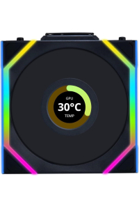 Lian Li UNI FAN SL Wireless LCD 120 Počítačová skříň Ventilátor 12 cm Černá 1 kusů Obrázok pre Lian Li UNI FAN SL Wireless LCD 120 Počítačová skříň Ventilátor 12 cm Černá 1 kusů