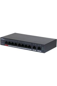 Obrázok pre Dahua Technology DH-CS4010-8ET-110 síťový přepínač Řízený L2 Fast Ethernet (10/100) Podpora napájení po Ethernetu (PoE) Černá