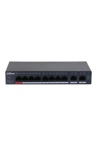 Obrázok pre Dahua Technology DH-CS4010-8ET-110 síťový přepínač Řízený L2 Fast Ethernet (10/100) Podpora napájení po Ethernetu (PoE) Černá