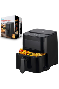 Extralink HOME AIR FRYER 5.2L EU SJ-520 fritovací hrnec Samostarný 5,2 l 1600 W Horkovzdušná fritéza Černá Obrázok pre Extralink HOME AIR FRYER 5.2L EU SJ-520 fritovací hrnec Samostarný 5,2 l 1600 W Horkovzdušná fritéza Černá