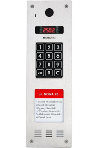 Obrázok pre Laskomex CP-2533NR-040 Narrow vertical audio panel, stainless steel, with RFID reader and LONGER list of tenants (compatible with KAM3-1 module)