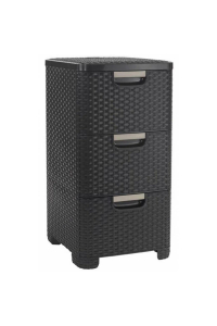 CURVER BOOKCASE WITH 3 DRAWERS 3x14L /DARK BROWN Obrázok pre CURVER BOOKCASE WITH 3 DRAWERS 3x14L /DARK BROWN