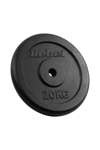 Obrázok pre Cast iron weight 20kg, bore 31mm, classic disc, REBEL ACTIVE
