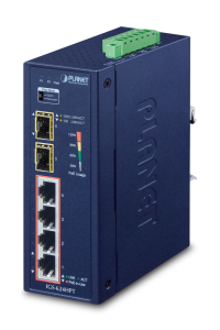 Obrázok pre PLANET IGS-624HPT síťový přepínač Nespravované Gigabit Ethernet (10/100/1000) Podpora napájení po Ethernetu (PoE) Modrá
