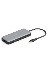 Digitus DA-70914 dokovací stanice/replikátor portů Kabel USB 3.2 Gen 2 (3.1 Gen 2) Type-C Černá, Šedá Obrázok pre Digitus DA-70914 dokovací stanice/replikátor portů Kabel USB 3.2 Gen 2 (3.1 Gen 2) Type-C Černá, Šedá