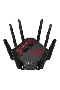 ASUS ROG Rapture GT-BE19000 bezdrátový router Multi-Gigabit Ethernet Tři pásma (2,4 GHz / 5 GHz / 6 GHz) Černá, Červená Obrázok pre ASUS ROG Rapture GT-BE19000 bezdrátový router Multi-Gigabit Ethernet Tři pásma (2,4 GHz / 5 GHz / 6 GHz) Černá, Červená