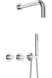 Obrázok pre Concealed shower set with hand shower - with horizontal mixer