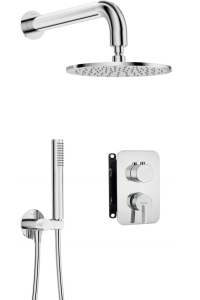 Obrázok pre Concealed shower set with mixer box - with overhead shower