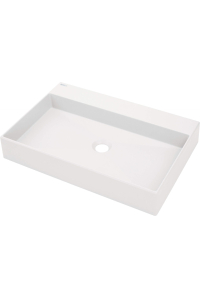 Granite countertop washbasin with space for a tap - 60x40 cm Obrázok pre Granite countertop washbasin with space for a tap - 60x40 cm