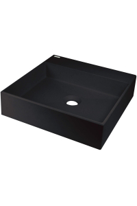 Granite countertop washbasin with space for a tap - 400x400 mm Obrázok pre Granite countertop washbasin with space for a tap - 400x400 mm