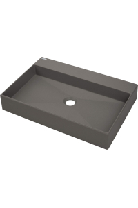 Granite countertop washbasin with space for a tap - 60x40 cm Obrázok pre Granite countertop washbasin with space for a tap - 60x40 cm