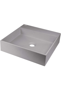 Granite countertop washbasin with space for a tap - 400x400 mm Obrázok pre Granite countertop washbasin with space for a tap - 400x400 mm