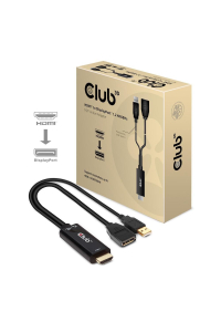 Obrázok pre CLUB3D CAC-1331 adaptér k video kabelům 0,25 m HDMI DisplayPort Černá