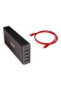 CLUB3D CSV-1564W100 dokovací stanice/replikátor portů USB 3.2 Gen 1 (3.1 Gen 1) Type-C Černá Obrázok pre CLUB3D CSV-1564W100 dokovací stanice/replikátor portů USB 3.2 Gen 1 (3.1 Gen 1) Type-C Černá