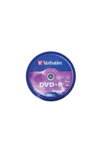 Verbatim DVD+R Matt Silver 4,7 GB 100 kusů Obrázok pre Verbatim DVD+R Matt Silver 4,7 GB 100 kusů