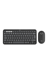 Logitech Pebble 2 Combo klávesnice Obsahuje myš Univerzální RF bezdrátové + Bluetooth QWERTY US Mezinárodní Grafit Obrázok pre Logitech Pebble 2 Combo klávesnice Obsahuje myš Univerzální RF bezdrátové + Bluetooth QWERTY US Mezinárodní Grafit