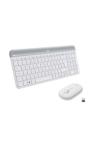 Logitech Slim MK470 klávesnice Obsahuje myš Univerzální RF bezdrátový QWERTZ Německý Bílá Obrázok pre Logitech Slim MK470 klávesnice Obsahuje myš Univerzální RF bezdrátový QWERTZ Německý Bílá
