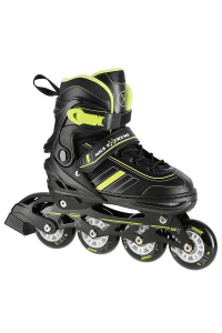 NILS EXTREME NH18191 2V1 INLINE BRUSLE BLACK/LIME VEL. M (34-38) S VYMĚNITELNÝMI HOKEJOVÝMI BRUSLEMI Obrázok pre NILS EXTREME NH18191 2V1 INLINE BRUSLE BLACK/LIME VEL. M (34-38) S VYMĚNITELNÝMI HOKEJOVÝMI BRUSLEMI