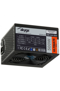 Akyga AK-U4-500 napájecí zdroj 500 W 20+4 pin ATX ATX Černá Obrázok pre Akyga AK-U4-500 napájecí zdroj 500 W 20+4 pin ATX ATX Černá