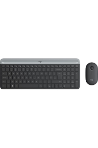 Logitech Slim MK470 klávesnice Obsahuje myš Kancelář RF bezdrátový QWERTZ Česky Grafit Obrázok pre Logitech Slim MK470 klávesnice Obsahuje myš Kancelář RF bezdrátový QWERTZ Česky Grafit
