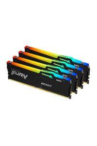 Kingston Technology FURY Beast 128 GB 5600 MT/s DDR5 CL40 DIMM (sada čtyř) RGB XMP Obrázok pre Kingston Technology FURY Beast 128 GB 5600 MT/s DDR5 CL40 DIMM (sada čtyř) RGB XMP