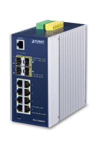 Obrázok pre PLANET IGS-12040MT síťový přepínač Řízený L2+ Gigabit Ethernet (10/100/1000) Modrá, Bílá