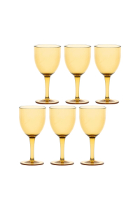 ROSE&TULIPANI FIABA Set of 6 acrylic wine glasses 400 ml, amber Obrázok pre ROSE&TULIPANI FIABA Set of 6 acrylic wine glasses 400 ml, amber