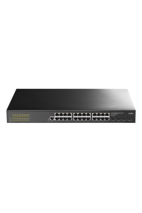 Cudy GS2024S2 síťový přepínač Řízený L2/L3 Gigabit Ethernet (10/100/1000) 1U Černá Obrázok pre Cudy GS2024S2 síťový přepínač Řízený L2/L3 Gigabit Ethernet (10/100/1000) 1U Černá
