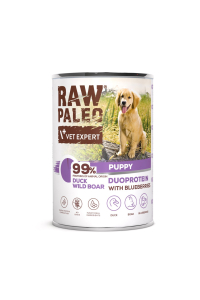 Obrázok pre VETEXPERT Raw Paleo Duoprotein Duck & Boar Puppy - vlhké krmivo pro psy - 400g