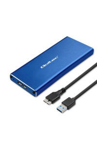 Qoltec 51832 Kryt | M.2 SSD disk | SATA | NGFF| USB 3.0 | Super rychlost 5 Gb/s | 2TB | Modrý Obrázok pre Qoltec 51832 Kryt | M.2 SSD disk | SATA | NGFF| USB 3.0 | Super rychlost 5 Gb/s | 2TB | Modrý