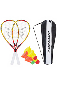 Speedmintonová raketa Dunlop žlutá a červená Obrázok pre Speedmintonová raketa Dunlop žlutá a červená
