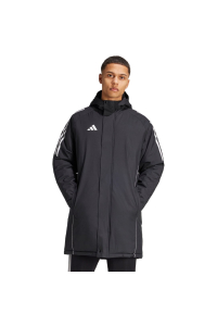 adidas Tiro 24 Stadium Parka Men's Jacket Black-White IJ7391 S Obrázok pre adidas Tiro 24 Stadium Parka Men's Jacket Black-White IJ7391 S