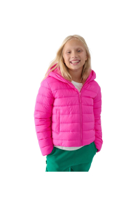 Girls' down jacket 4F F449 fuchsia 4FJWAW24TDJAF449 55S 158cm Obrázok pre Girls' down jacket 4F F449 fuchsia 4FJWAW24TDJAF449 55S 158cm