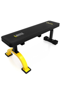Obrázok pre HMS Fitness L8012 Plochá posilovací lavice Posilovna, Domácí Černá, Žlutá