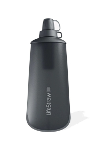 Peak squeeze filter bottle 1l-dark grey LIFESTRAW Obrázok pre Peak squeeze filter bottle 1l-dark grey LIFESTRAW