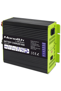 Obrázok pre Qoltec 51918 Chytrá nabíječka Monolith pro LiFePO4 AGM GEL SLA baterie | 80A | 12V